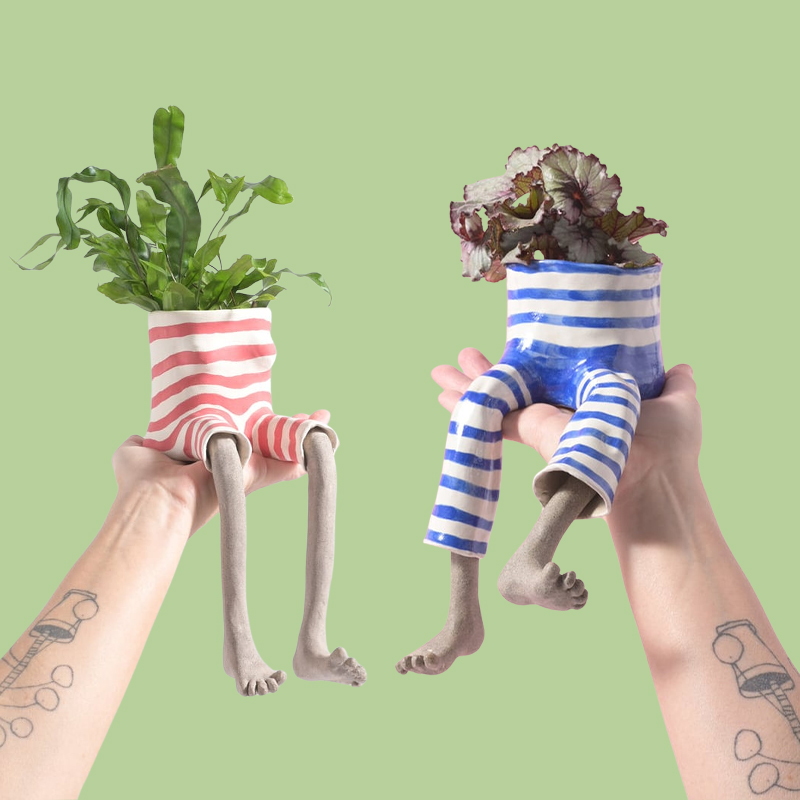 1Pcs Pot Keramik Unik Bentuk K - Plant Parent Pot ulasan dan harga